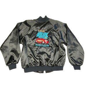 Vtg Satin Hartwell Jacket Pigeon Forge 88" Grand Run Size XL Embroidered "Bob"